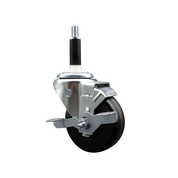 3.5'' Phenolic Swivel 7/8'' Expanding Stem Caster with Brake